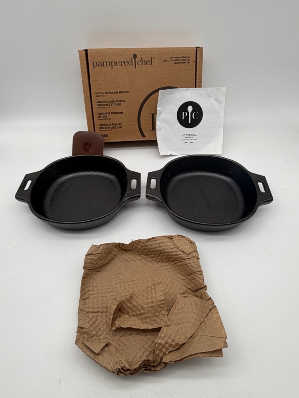 Pampered Chef 5.5" Cast Iron Skillet Set - 100250